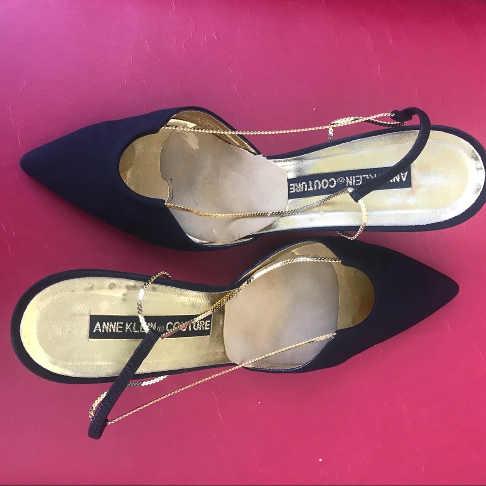 Anne Klein COUTURE crepe de Chine shoes